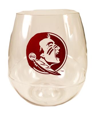 Florida State Plastic 16oz Stemless Wine Glass