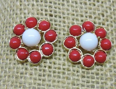 Cardinal And White Spirit Sprite Earrings