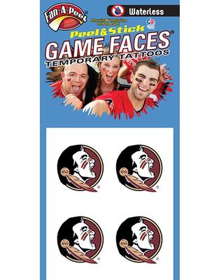 Florida State Seminole Face Tattoos (Waterless)