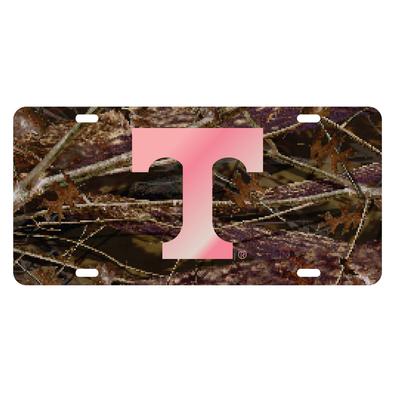 Tennessee Camo with Pink Power T License Plate