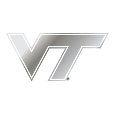 Virginia Tech Decal Silver VT 6