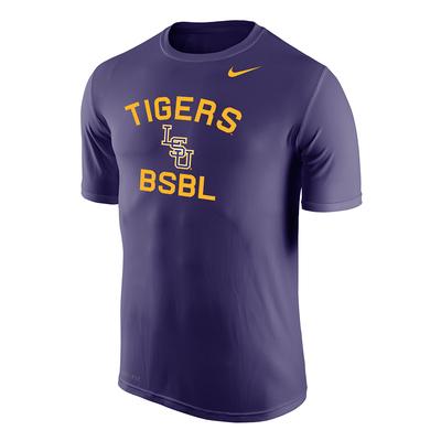 LSU Nike Dri-FIT Arch Logo Baseball Tee