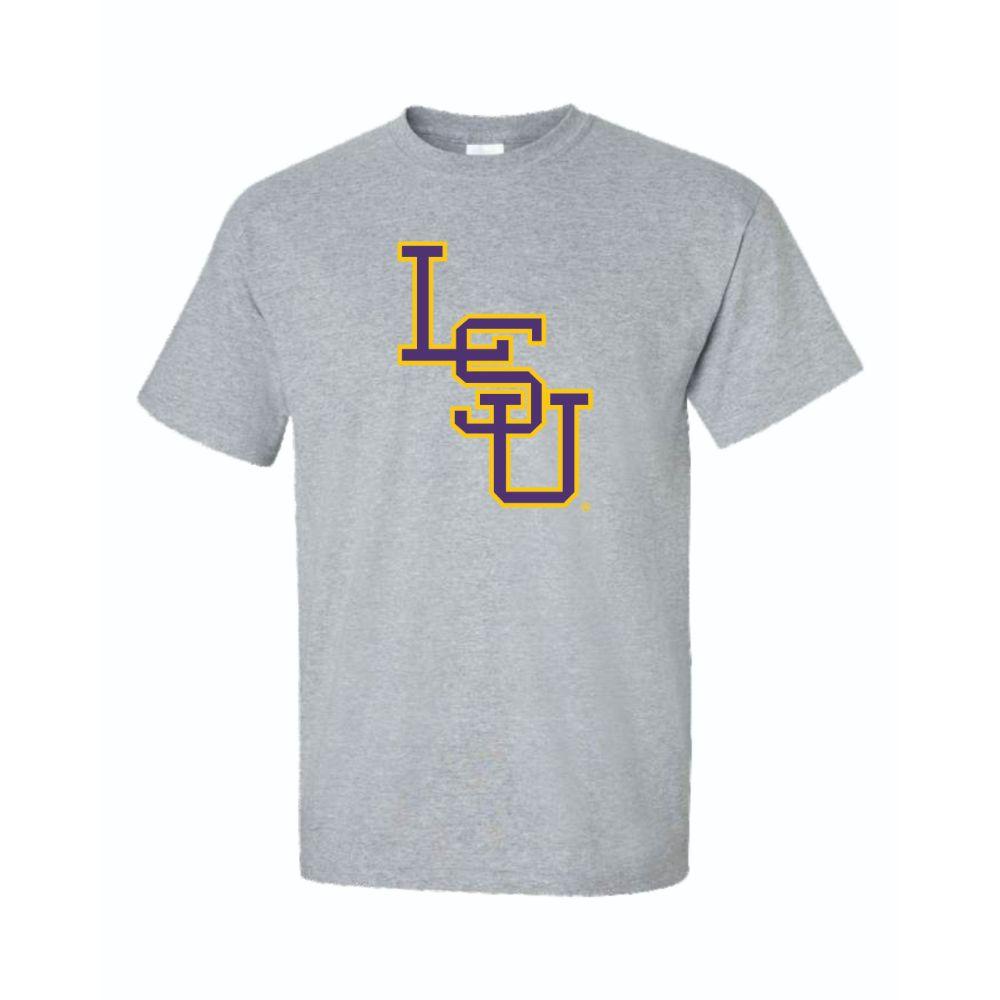 LSU- LSU Interlocking Logo Tee- Alumni Hall