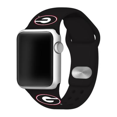Georgia Black Apple Watch Silicone Sport Band 42mm