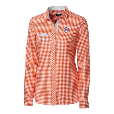 Florida Cutter & Buck Women's Gingham Buttondown Shirt