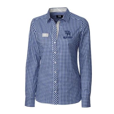 Kentucky Cutter & Buck Women's Gingham Buttondown Shirt