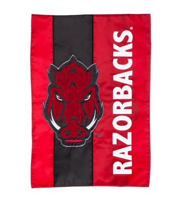 Arkansas Razorbacks Striped Garden Flag