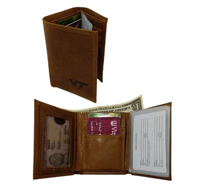 Virginia Tech Embossed Tri-Fold Wallet