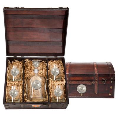 Tennessee Heritage Pewter Tristar Decanter Chest Set