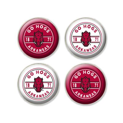 Arkansas Legacy Go Hogs Fridge Magnets - 4 Pack