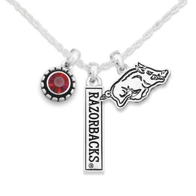 Arkansas Trifecta Antiqued Logo Necklace