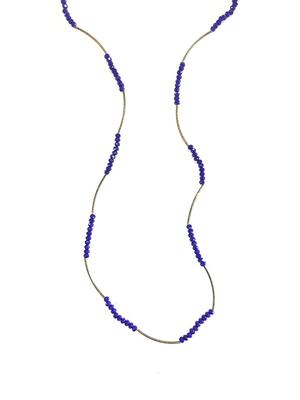 Royal and White Stretch Bracelet Necklace Combo
