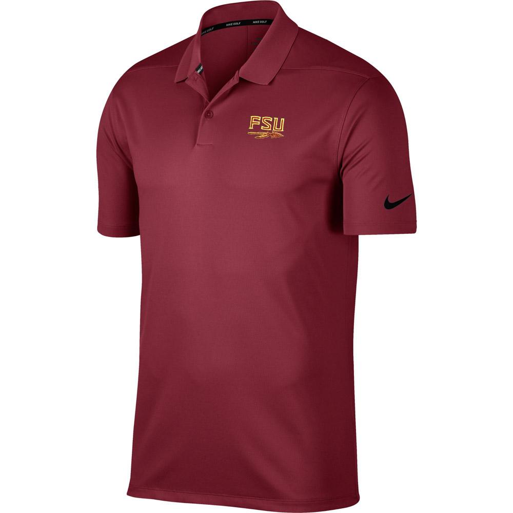 FSU - Florida State Nike Golf Arrow Logo Dry Victory Solid Polo ...