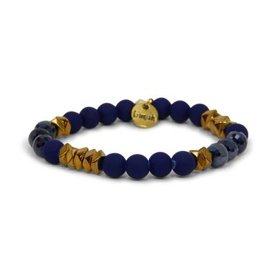 Erimish Navy and Gold Aaron Stackable Bracelet