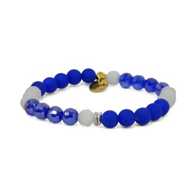 Erimish Royal and White Kevin Stackable Bracelet