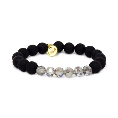 Erimish Black and Smoke Willow Stackable Bracelet