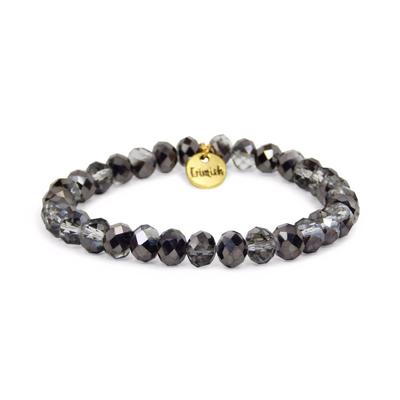 Erimish Smokey Black Shadey Stackable Bracelet