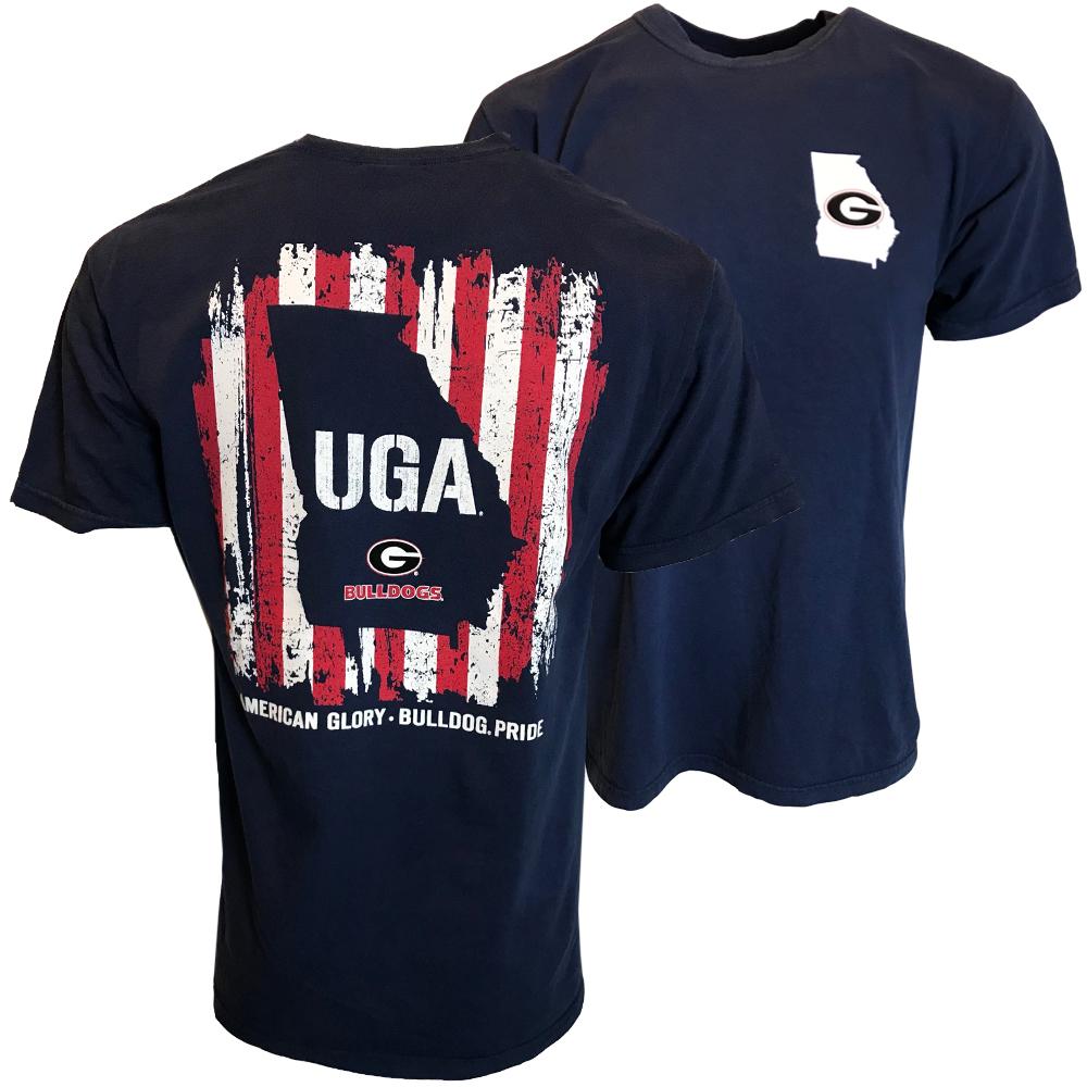 Bulldogs Georgia Comfort Colors Patriotic State Tee Alumni Hall