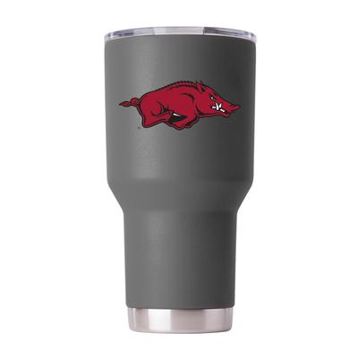 Arkansas Gametime Sidekick Grey 30oz Tumbler With Lid