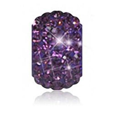 Sparkle Life Purple Solid Crystal Bead
