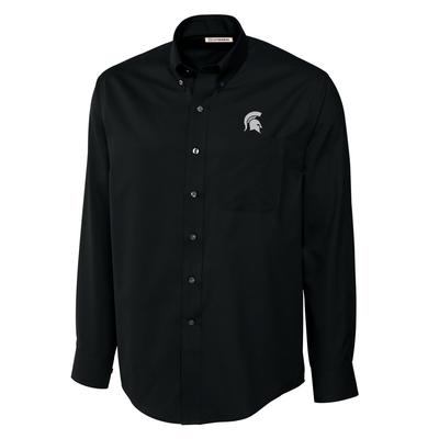Michigan State Cutter and Buck Big and Tall Fine Twill Button Down ***Custom Order***
