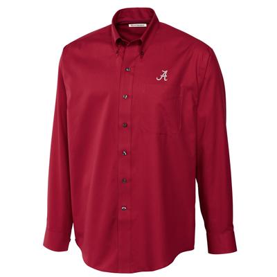 Alabama Cutter and Buck Big and Tall Fine Twill Button Down ***Custom Order***
