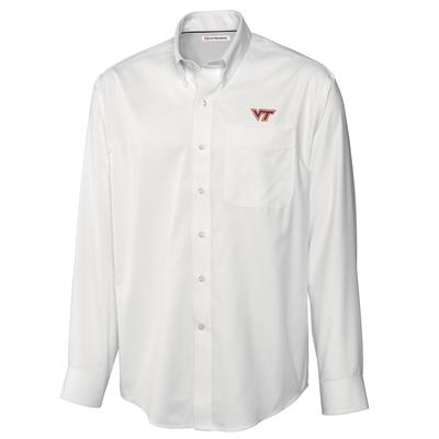 Virginia Tech Cutter and Buck Big and Tall Fine Twill Button Down ***Custom Order***