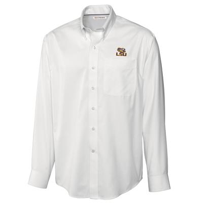 LSU Cutter and Buck Big and Tall Fine Twill Button Down ***Custom Order***