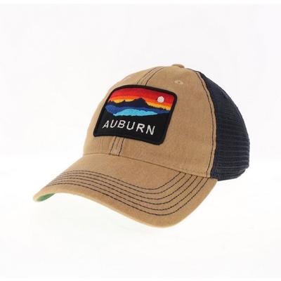 Auburn Legacy Landscape Adjustable Hat KHAKI/NAVY_MESH