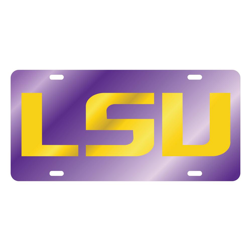  Lsu License Plate Purple And Gold Lsu Logo