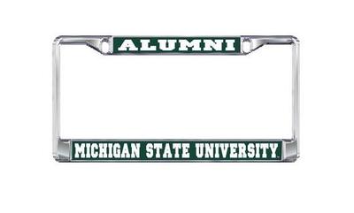 MICHIGAN STATE UNIVERSITY SPARTANS NOVELTY METAL LICENSE PLATE TAG MSU SPARTY