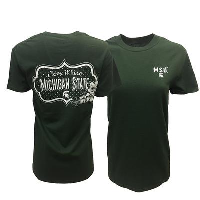 Michigan State Women's Polka Dot Frame Tee