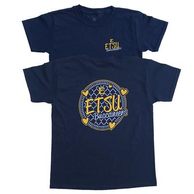 ETSU Youth Patterned Hearts T-Shirt