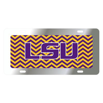 LSU License Plate Chevron LSU Logo