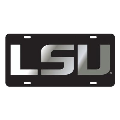 LSU License Plate Black/Silver LSU Logo