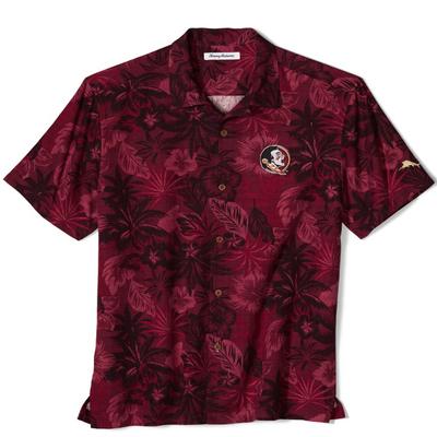 Florida State Tommy Bahama Fuego Floral Camp Shirt