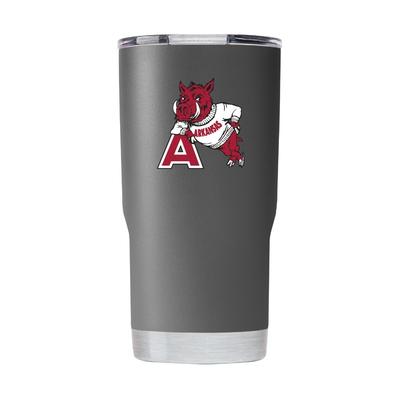 Arkansas Gametime Sidekick 20oz Leaning Hog Vault Tumbler With Lid
