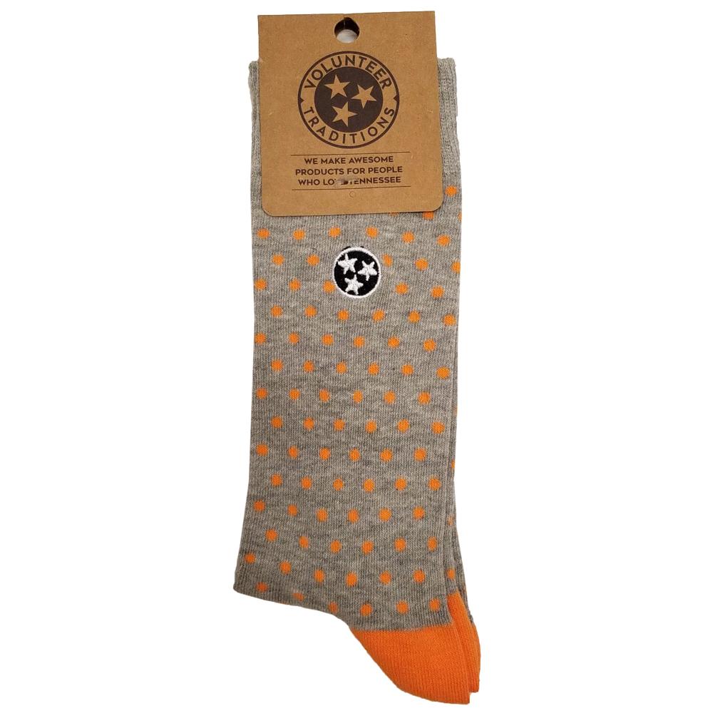 Tristar Volunteer Traditions Orange Dotted Dress Socks