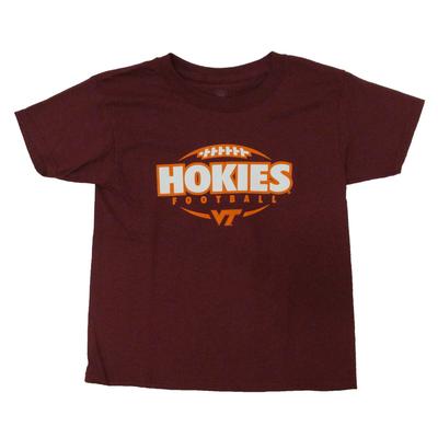 Virginia Tech Youth Football Stack T-Shirt