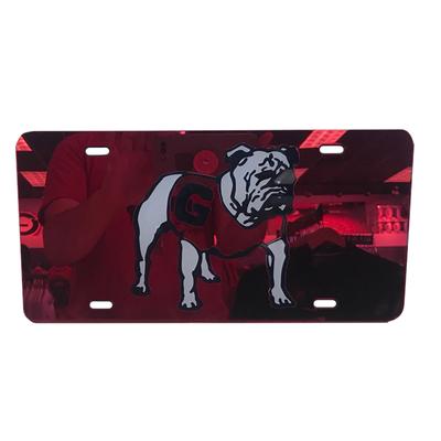 Georgia Reflective Vault Standing Bulldog License Plate