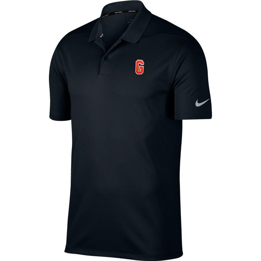 UGA - Georgia Nike Golf Block G Dry Victory Solid Polo - Alumni Hall