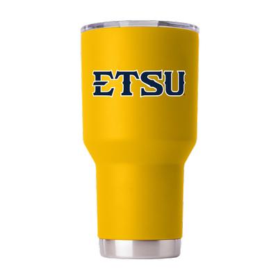 ETSU Gametime Sidekick 30oz Yellow Block Logo Tumbler With Lid
