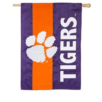 Clemson Tigers Striped House Flag