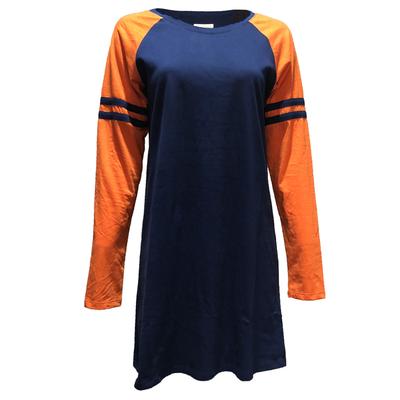 Navy & Orange Stewart Simmons Varsity Dress