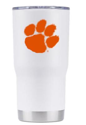 Clemson Gametime Sidekick 20oz Paw Print Outline Tumbler With Lid
