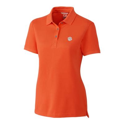 Clemson Cutter And Buck Women's Advantage DryTec Polo