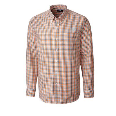 Clemson Cutter And Buck Gilman Plaid Woven