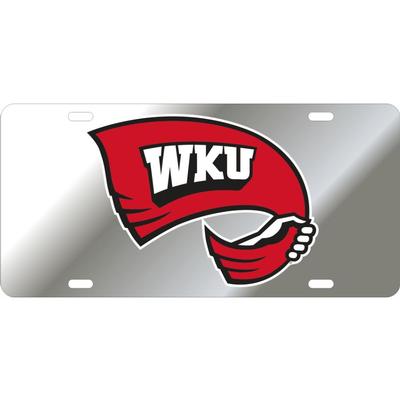 Western Kentucky License Plate Silver with Towel Decal