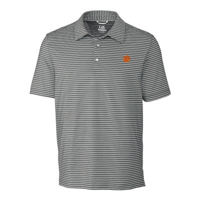 Clemson Cutter & Buck Big and Tall Division Stripe Polo