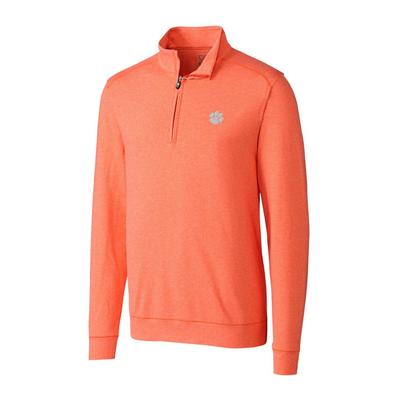 Clemson Cutter and Buck Big And Tall Shoreline 1/2 Zip Pullover